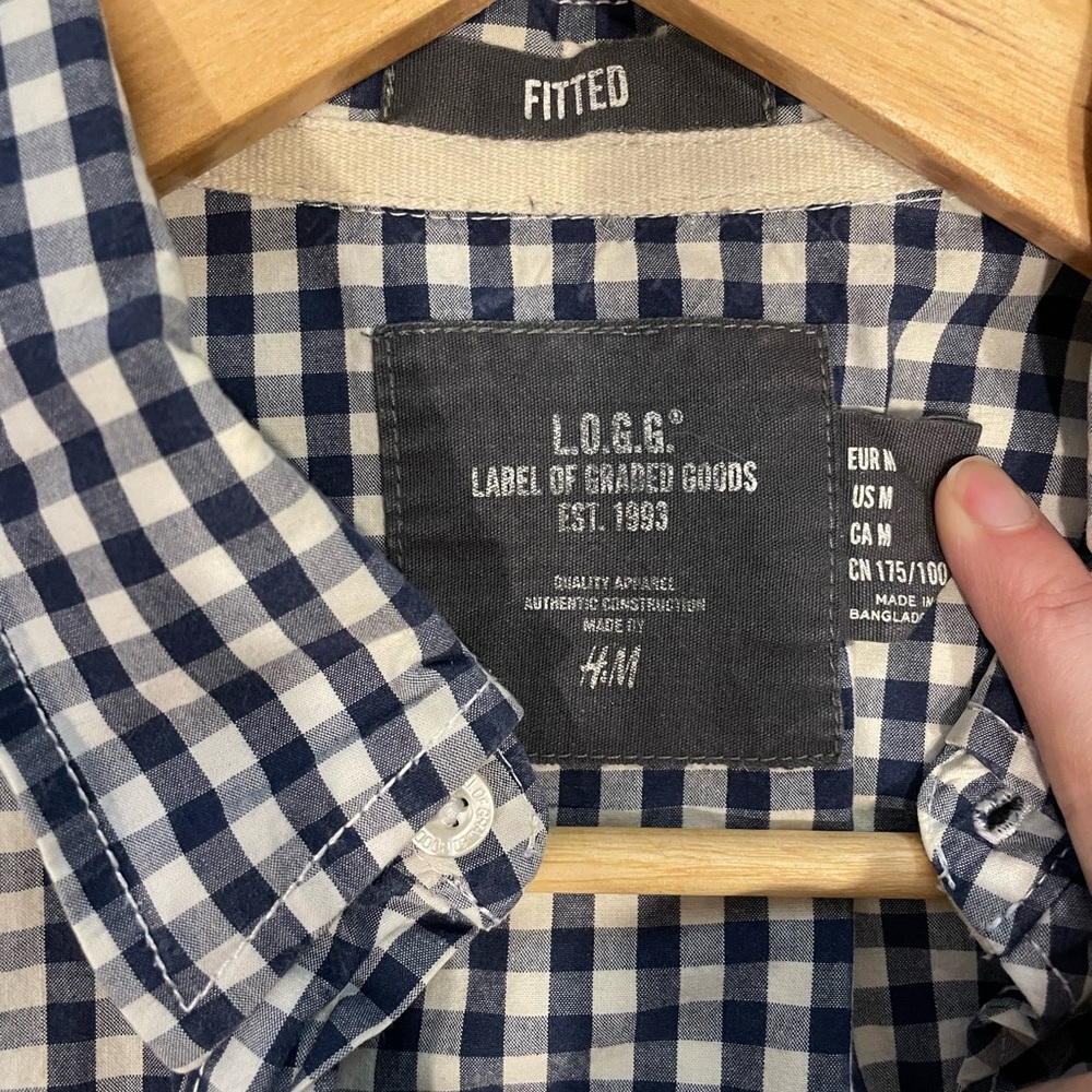 Collared button down gingham shirt - Picture 3 of 5
